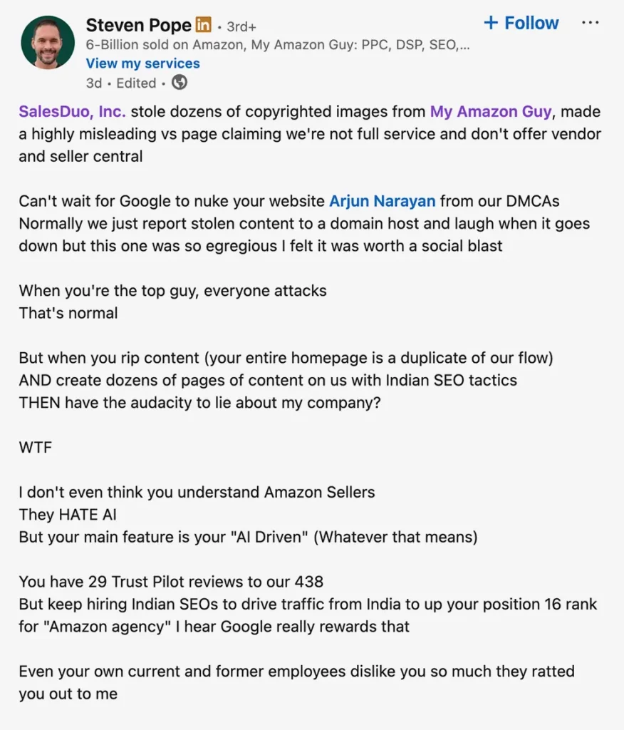 My Amazon Guy vs SalesDuo