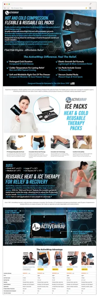 Amazon A+ content ActiveWrap