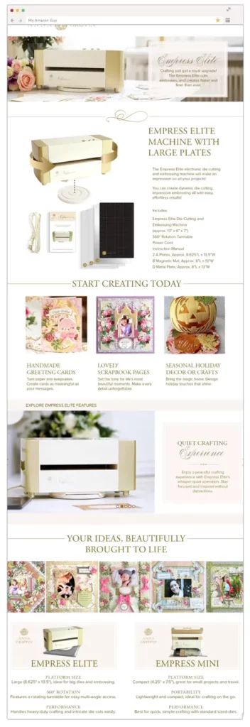 Amazon A+ Content Anna Griffin