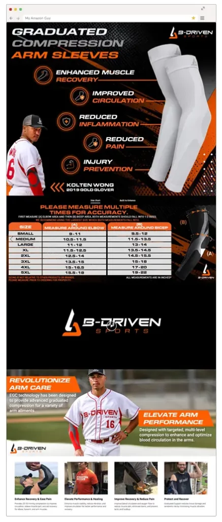 Amazon A+ content B-Driven Sports