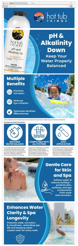 Amazon A+ content Hot Tub Things