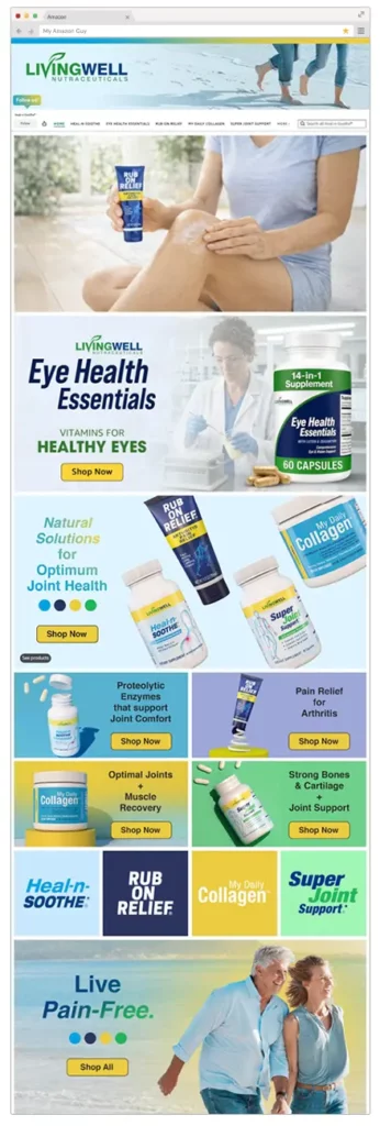Amazon Brand Store example Living Well