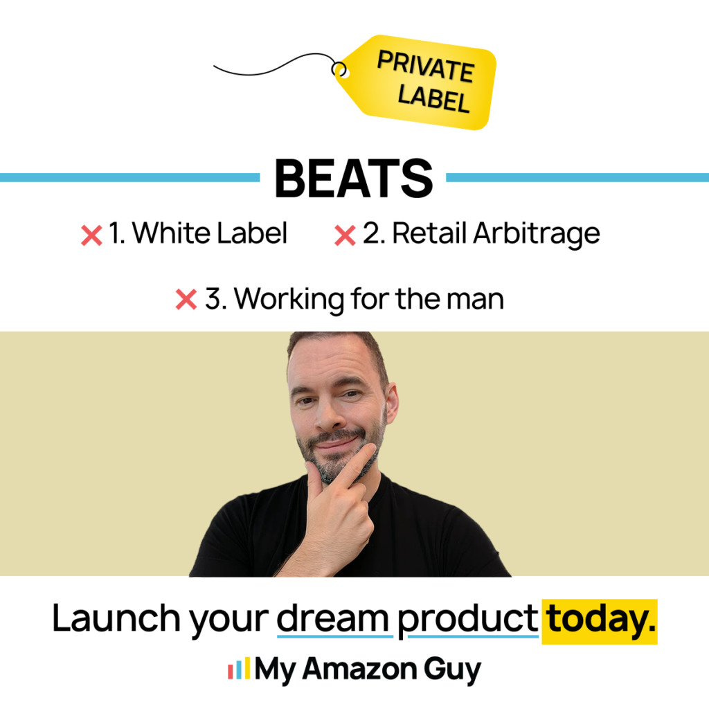 How to Find Amazon Wholesale Suppliers Private Label beats 1. White Label 2. Retail arbitrage 3. Working for the man Launch your dream product today.png